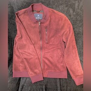 Ben Sherman velvet burgundy red zipper jacket mod